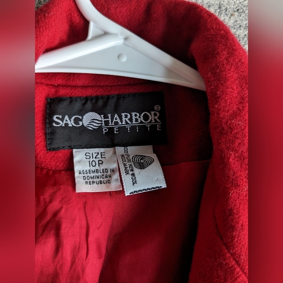 Sag Harbor Red Wool Suit Jacket - Picture 5 of 7